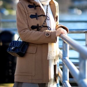 Burberry 100% wool duffle coat camel